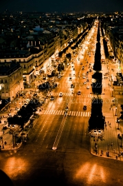 Champs-Elysées by night, Paris